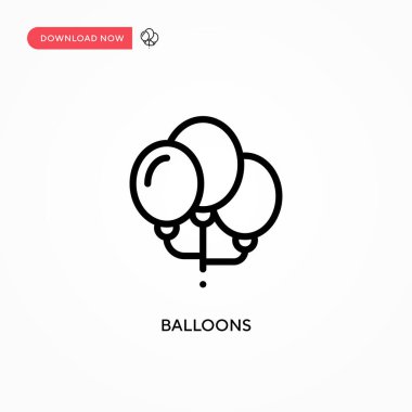 Balon vektör simgesi. Web sitesi veya mobil uygulama için modern, basit düz vektör çizimi