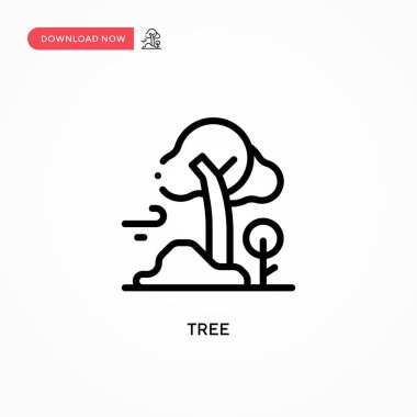 Ağaç vektör simgesi. Web sitesi veya mobil uygulama için modern, basit düz vektör çizimi