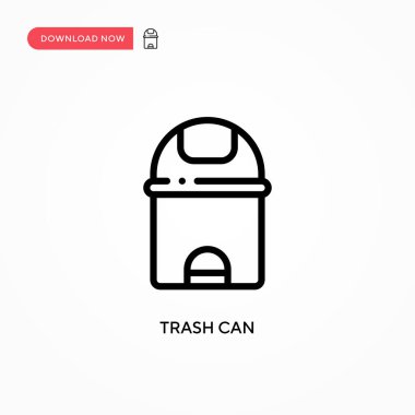 Çöp kutusu ikonu. Web sitesi veya mobil uygulama için modern, basit düz vektör çizimi