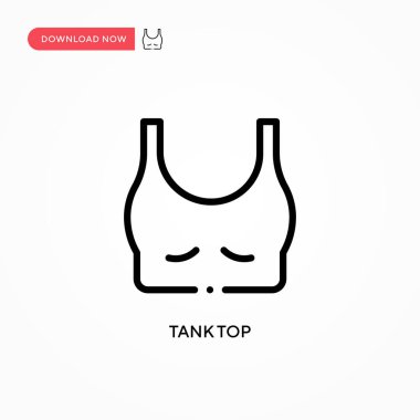 Tank üst vektör simgesi. Web sitesi veya mobil uygulama için modern, basit düz vektör çizimi