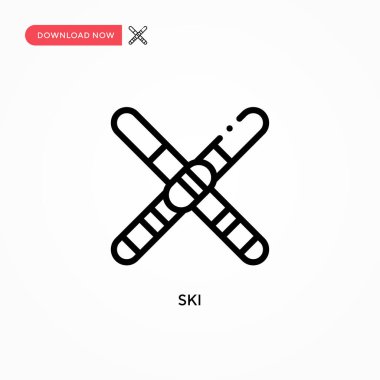 Kayak vektörü simgesi. Web sitesi veya mobil uygulama için modern, basit düz vektör çizimi