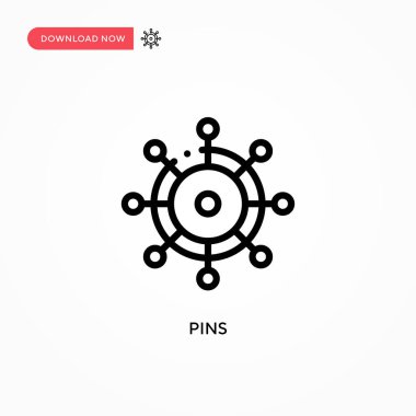 İğne vektör simgesi. Web sitesi veya mobil uygulama için modern, basit düz vektör çizimi