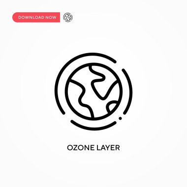 Ozon katman vektör simgesi. Web sitesi veya mobil uygulama için modern, basit düz vektör çizimi