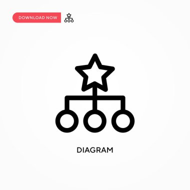 Diyagram vektör simgesi. Web sitesi veya mobil uygulama için modern, basit düz vektör çizimi