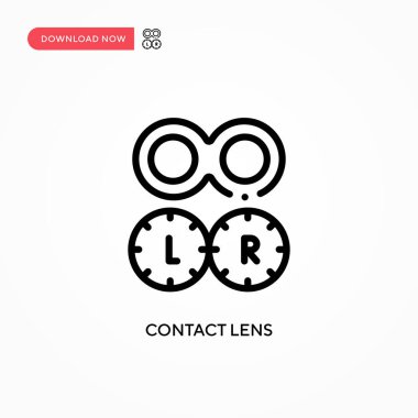 Kontak lens vektör simgesi. Web sitesi veya mobil uygulama için modern, basit düz vektör çizimi