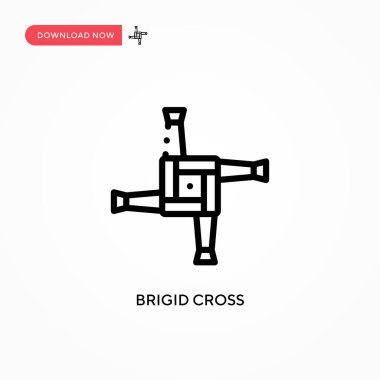 Brigid vektör simgesi. Web sitesi veya mobil uygulama için modern, basit düz vektör çizimi