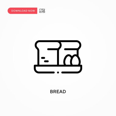 Ekmek vektör simgesi. Web sitesi veya mobil uygulama için modern, basit düz vektör çizimi