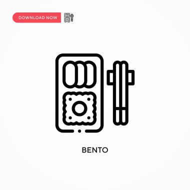 Bento vektör simgesi. Web sitesi veya mobil uygulama için modern, basit düz vektör çizimi