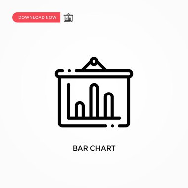Bar çizelgesi vektör simgesi. Web sitesi veya mobil uygulama için modern, basit düz vektör çizimi