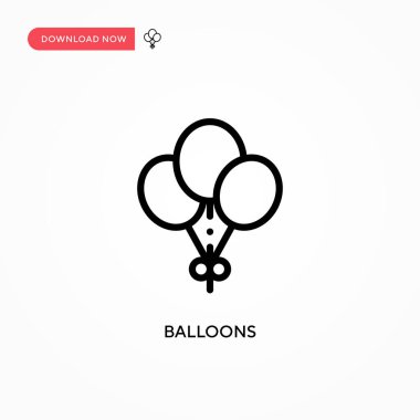Balon vektör simgesi. Web sitesi veya mobil uygulama için modern, basit düz vektör çizimi