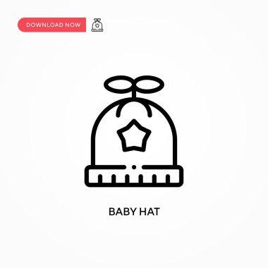 Bebek şapkası vektör simgesi. Web sitesi veya mobil uygulama için modern, basit düz vektör çizimi