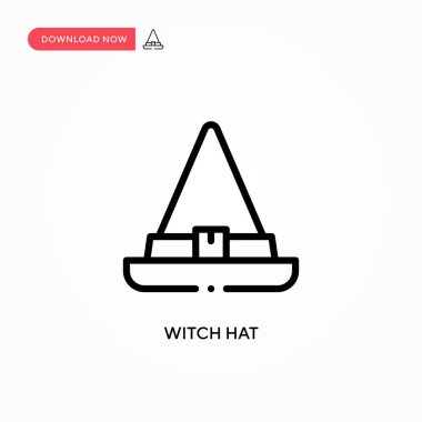 Cadı şapkası vektör simgesi. Web sitesi veya mobil uygulama için modern, basit düz vektör çizimi