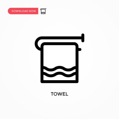 Havlu vektör simgesi. Web sitesi veya mobil uygulama için modern, basit düz vektör çizimi