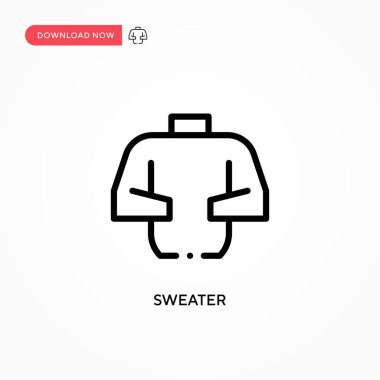 Süveter vektör simgesi. Web sitesi veya mobil uygulama için modern, basit düz vektör çizimi