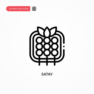 Satay vektör simgesi. Web sitesi veya mobil uygulama için modern, basit düz vektör çizimi