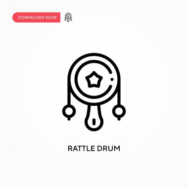 Davul vektör simgesini tıkırdat. Web sitesi veya mobil uygulama için modern, basit düz vektör çizimi