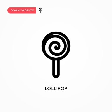 Lolipop vektör simgesi. Web sitesi veya mobil uygulama için modern, basit düz vektör çizimi