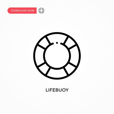 Lifebuoy vektör simgesi. Web sitesi veya mobil uygulama için modern, basit düz vektör çizimi