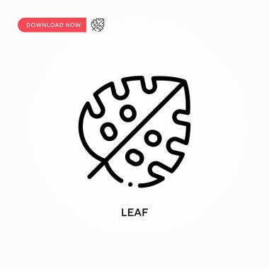 Yaprak vektör simgesi. Web sitesi veya mobil uygulama için modern, basit düz vektör çizimi