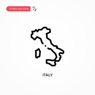 İtalya vektör simgesi. Web sitesi veya mobil uygulama için modern, basit düz vektör çizimi