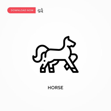 At vektör simgesi. Web sitesi veya mobil uygulama için modern, basit düz vektör çizimi