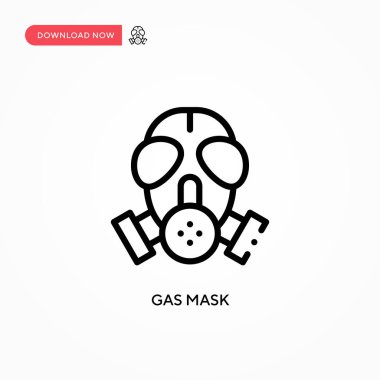 Gaz maskesi vektör simgesi. Web sitesi veya mobil uygulama için modern, basit düz vektör çizimi