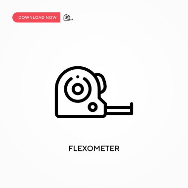 Flexometre vektör simgesi. Web sitesi veya mobil uygulama için modern, basit düz vektör çizimi