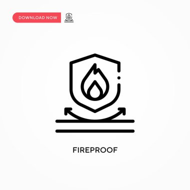 Ateşe dayanıklı vektör simgesi. Web sitesi veya mobil uygulama için modern, basit düz vektör çizimi