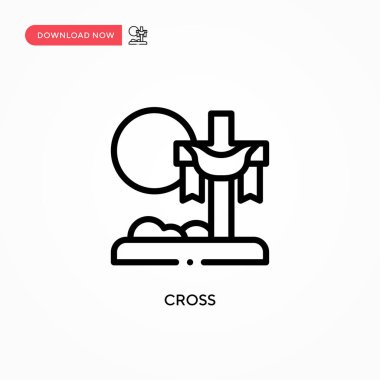 Vektör simgesi çapraz. Web sitesi veya mobil uygulama için modern, basit düz vektör çizimi