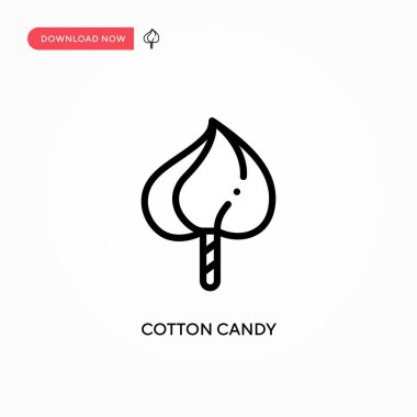 Pamuk helva ikonu. Web sitesi veya mobil uygulama için modern, basit düz vektör çizimi