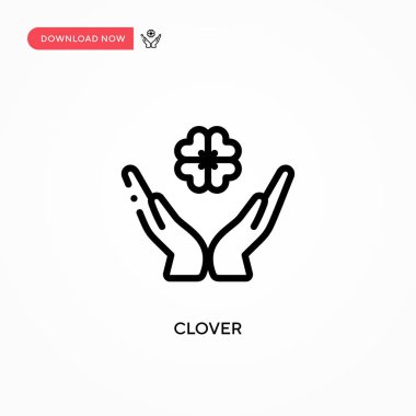 Yonca vektör simgesi. Web sitesi veya mobil uygulama için modern, basit düz vektör çizimi