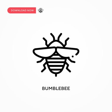 Bumblebee vektör simgesi. Web sitesi veya mobil uygulama için modern, basit düz vektör çizimi