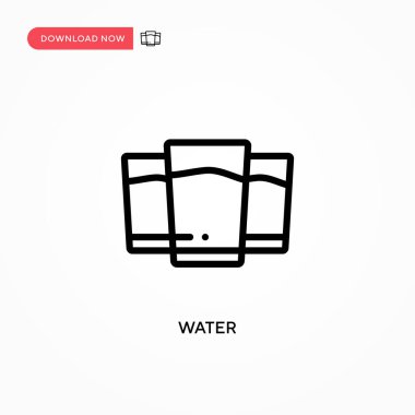 Su vektör simgesi. Web sitesi veya mobil uygulama için modern, basit düz vektör çizimi