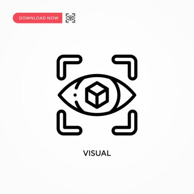 Görsel vektör simgesi. Web sitesi veya mobil uygulama için modern, basit düz vektör çizimi