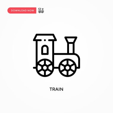 Tren vektör simgesi. Web sitesi veya mobil uygulama için modern, basit düz vektör çizimi
