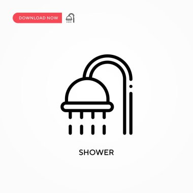 Duş vektör simgesi. Web sitesi veya mobil uygulama için modern, basit düz vektör çizimi