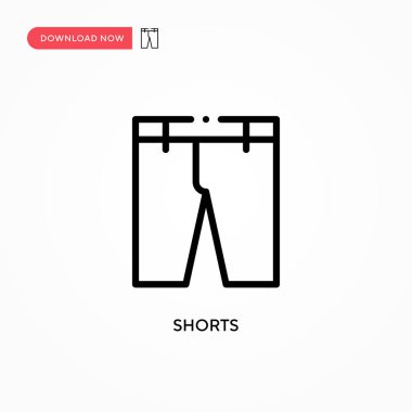 Kısa vektör simgesi. Web sitesi veya mobil uygulama için modern, basit düz vektör çizimi