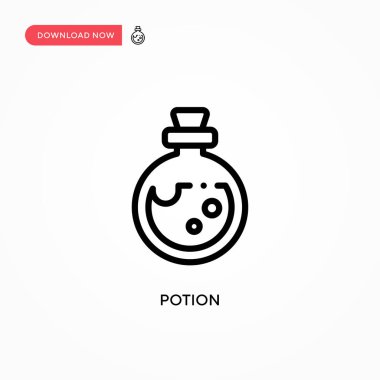 İksir vektör simgesi. Web sitesi veya mobil uygulama için modern, basit düz vektör çizimi