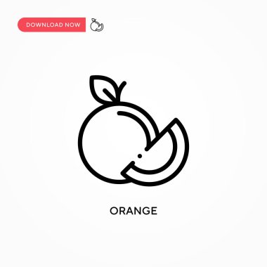 Turuncu vektör simgesi. Web sitesi veya mobil uygulama için modern, basit düz vektör çizimi