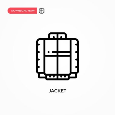 Ceket vektör simgesi. Web sitesi veya mobil uygulama için modern, basit düz vektör çizimi