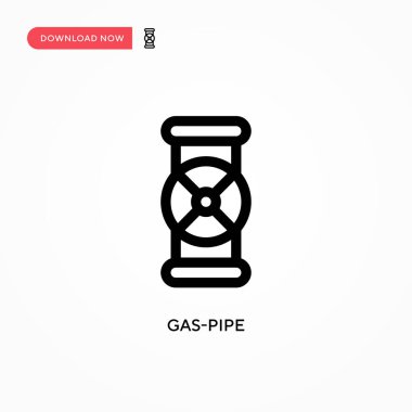 Gaz borusu vektör simgesi. Web sitesi veya mobil uygulama için modern, basit düz vektör çizimi
