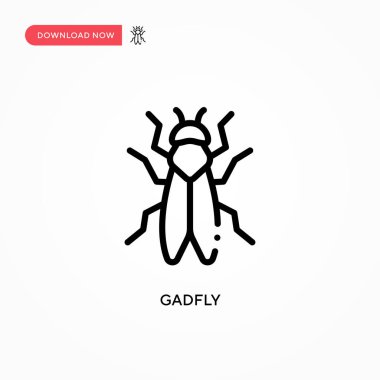 Gadfly vektör simgesi. Web sitesi veya mobil uygulama için modern, basit düz vektör çizimi