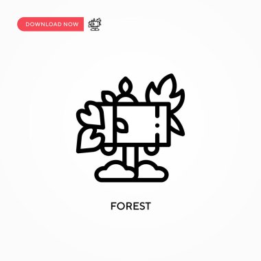 Orman vektör simgesi. Web sitesi veya mobil uygulama için modern, basit düz vektör çizimi