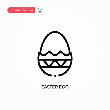 Paskalya yumurtası ikonu. Web sitesi veya mobil uygulama için modern, basit düz vektör çizimi