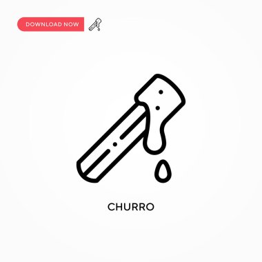 Churro vektör simgesi. Web sitesi veya mobil uygulama için modern, basit düz vektör çizimi