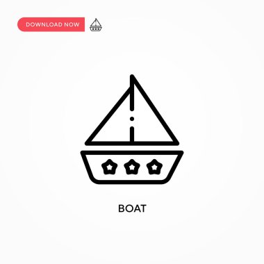 Tekne vektör simgesi. Web sitesi veya mobil uygulama için modern, basit düz vektör çizimi