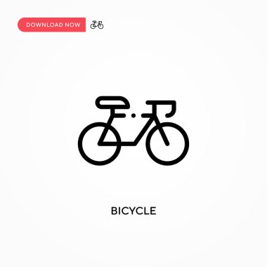 Bisiklet vektör simgesi. Web sitesi veya mobil uygulama için modern, basit düz vektör çizimi