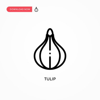 Lale vektör simgesi. Web sitesi veya mobil uygulama için modern, basit düz vektör çizimi