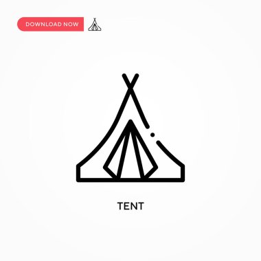 Çadır vektör simgesi. Web sitesi veya mobil uygulama için modern, basit düz vektör çizimi