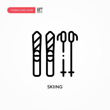 Kayak vektör simgesi. Web sitesi veya mobil uygulama için modern, basit düz vektör çizimi